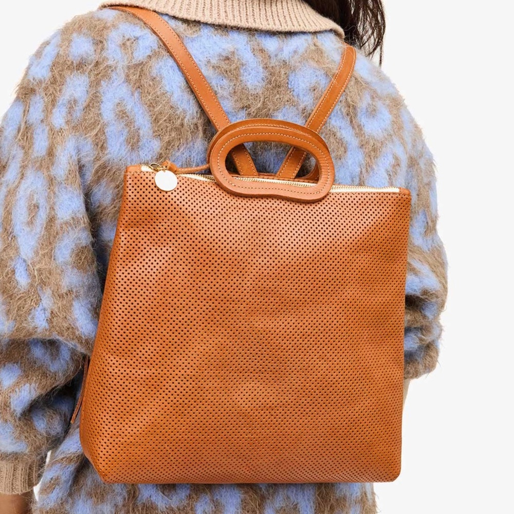 NWT clare v Marcelle backpack in perforated leather.